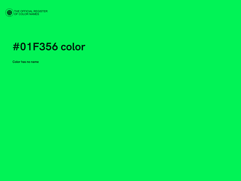 #01F356 color image