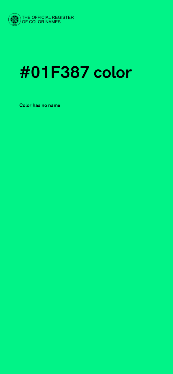 #01F387 color image