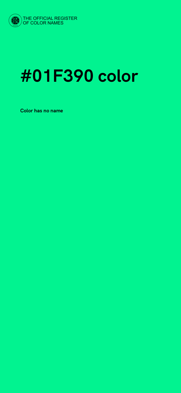 #01F390 color image