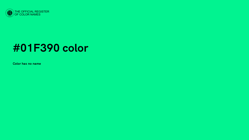 #01F390 color image