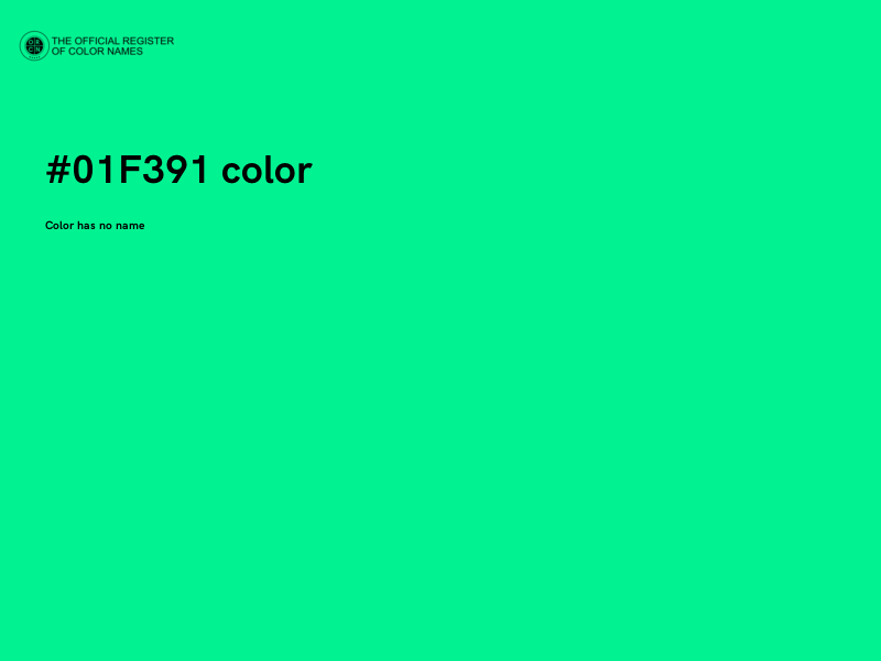 #01F391 color image