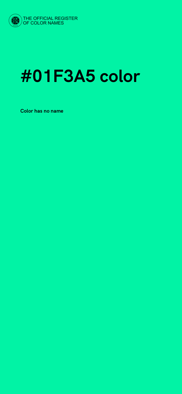 #01F3A5 color image