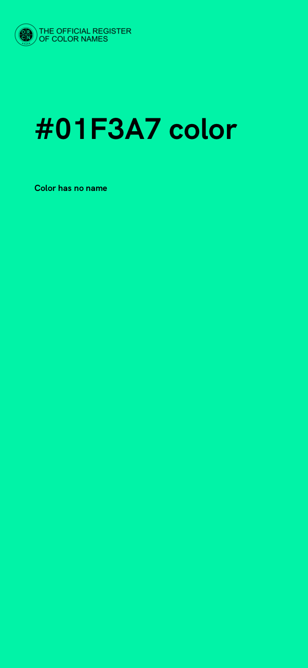 #01F3A7 color image