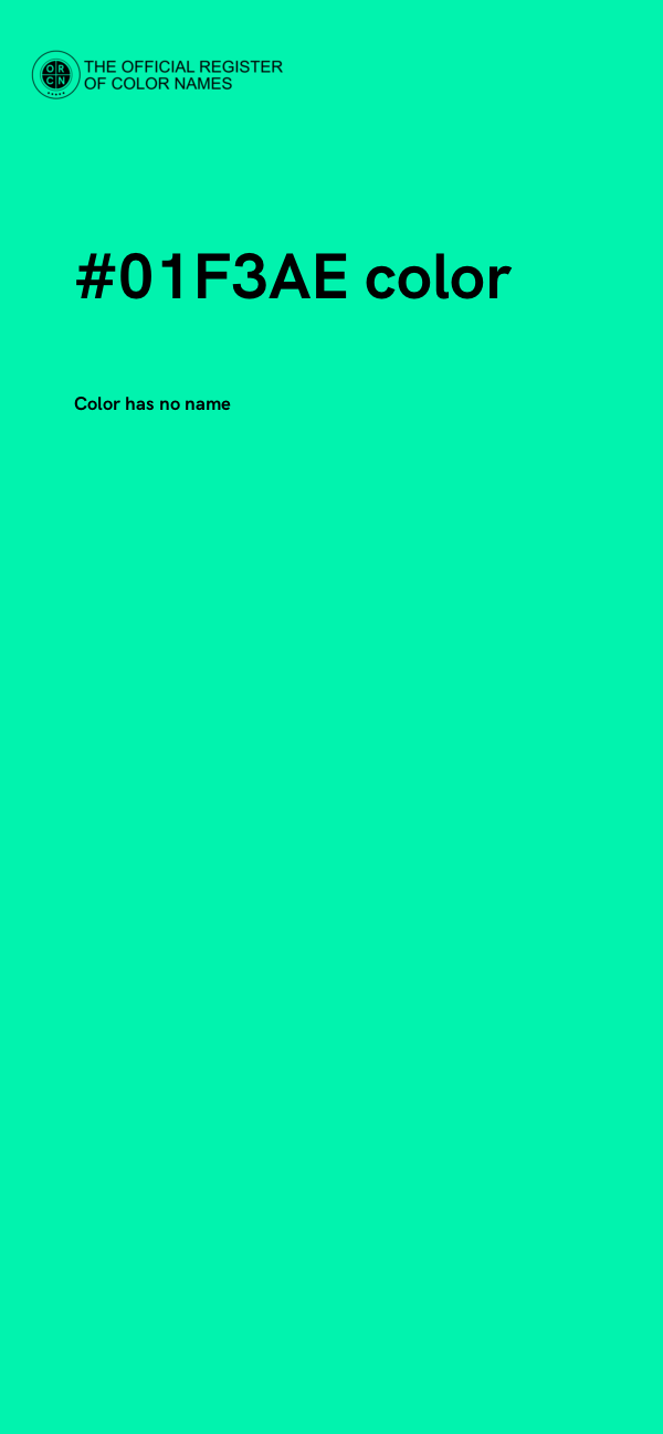 #01F3AE color image