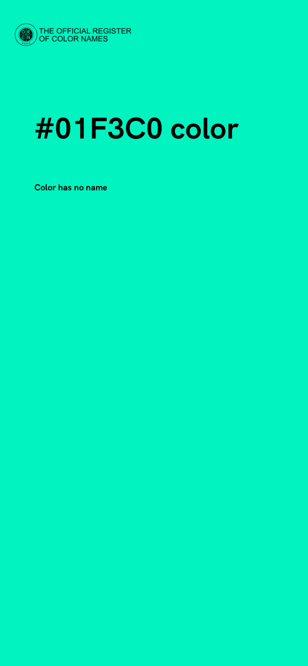 #01F3C0 color image