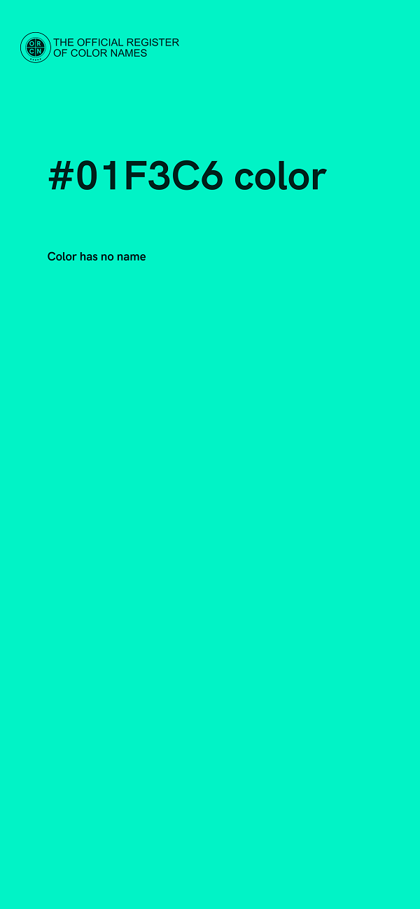 #01F3C6 color image