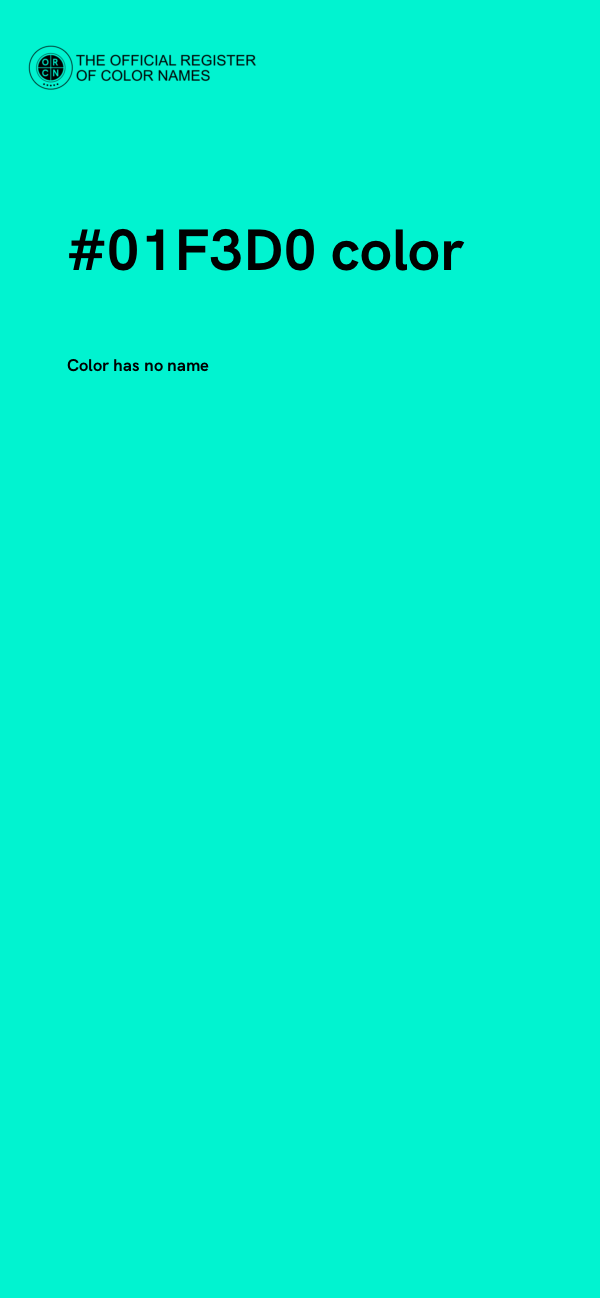 #01F3D0 color image