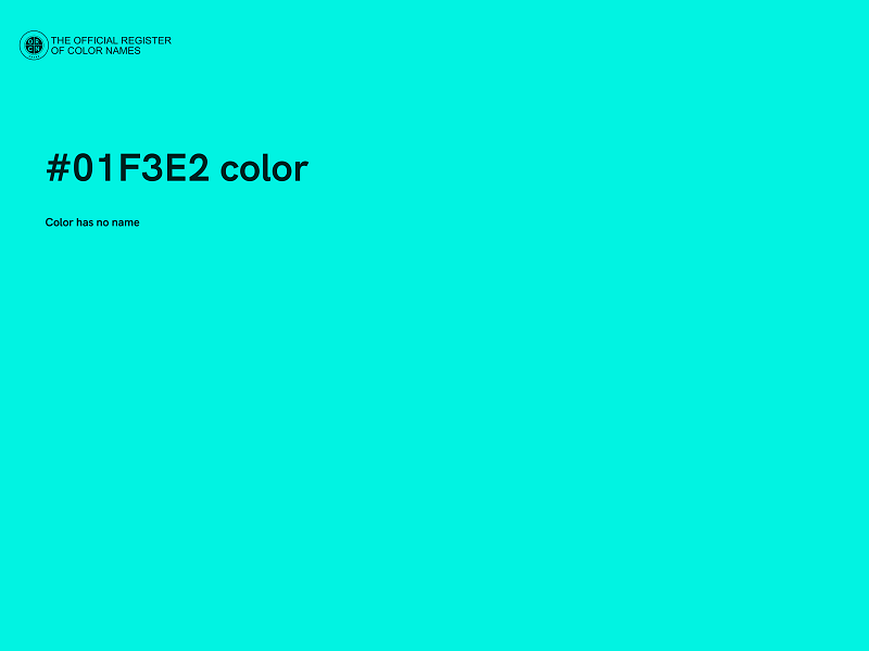 #01F3E2 color image