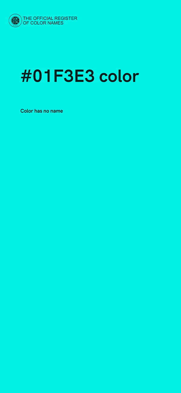 #01F3E3 color image
