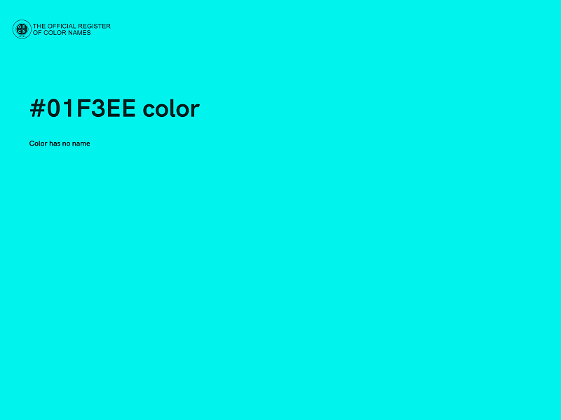 #01F3EE color image