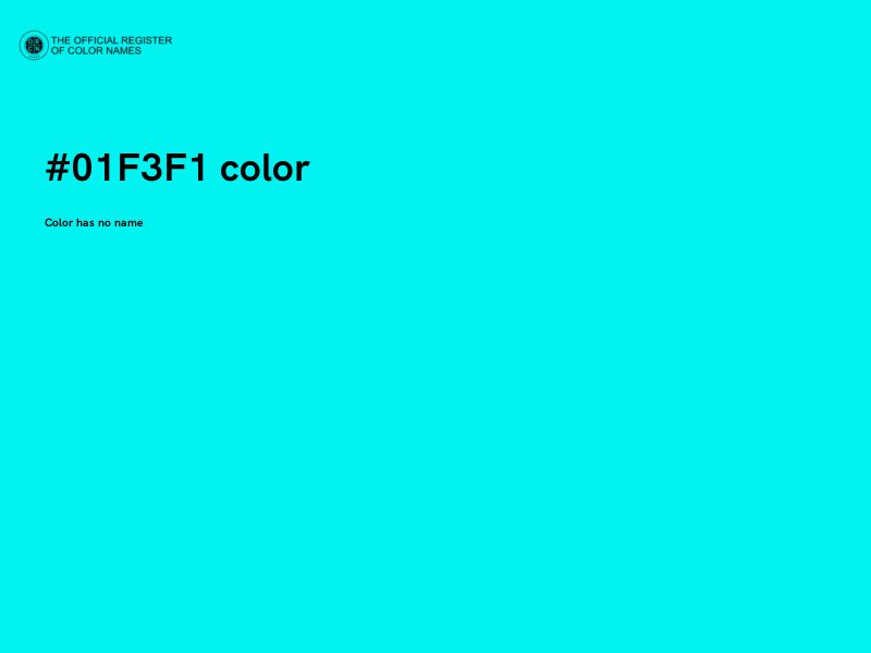 #01F3F1 color image