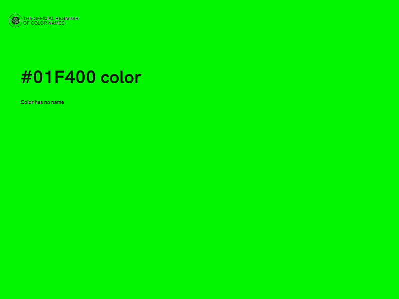 #01F400 color image