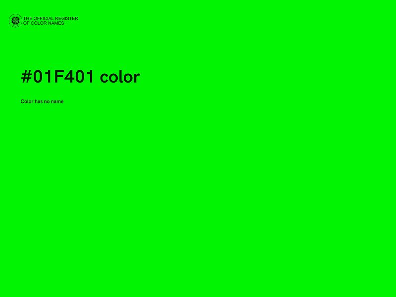 #01F401 color image