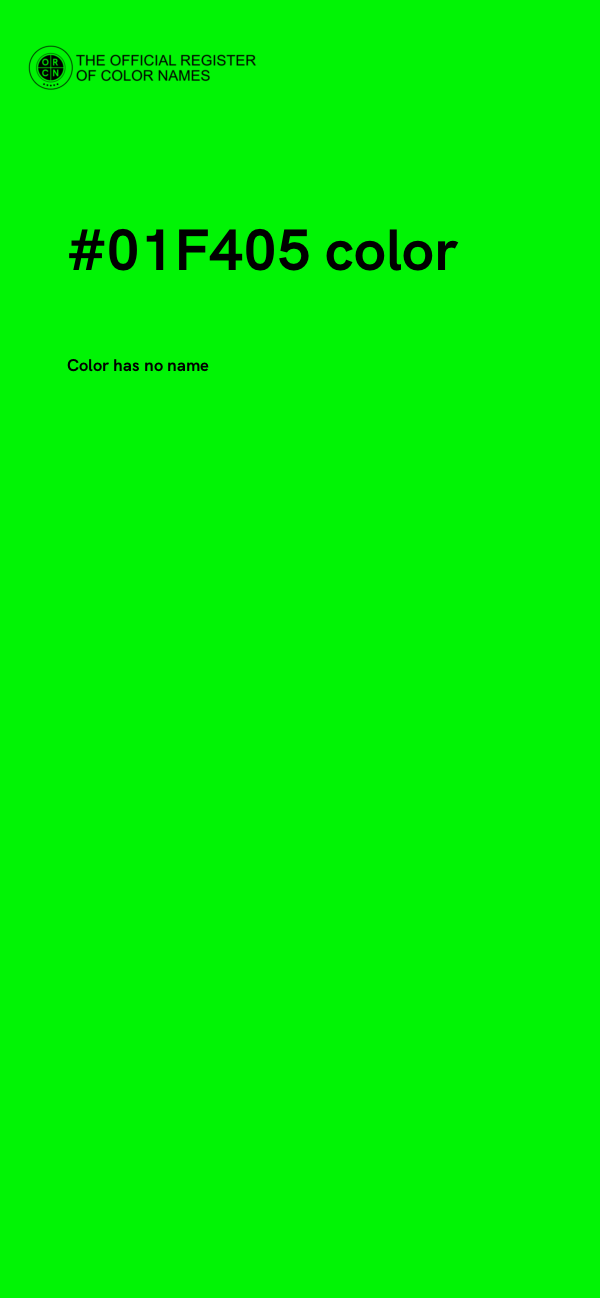 #01F405 color image