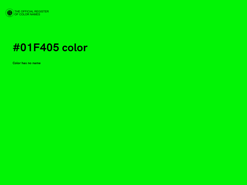#01F405 color image