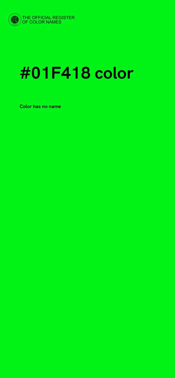 #01F418 color image