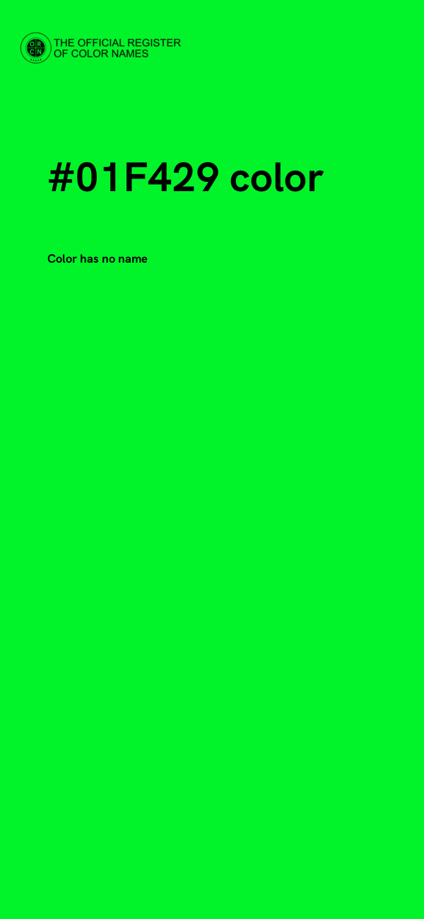 #01F429 color image