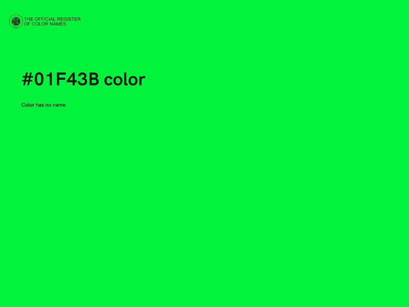 #01F43B color image