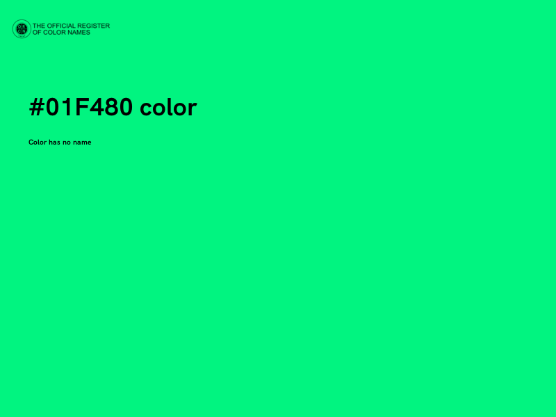 #01F480 color image