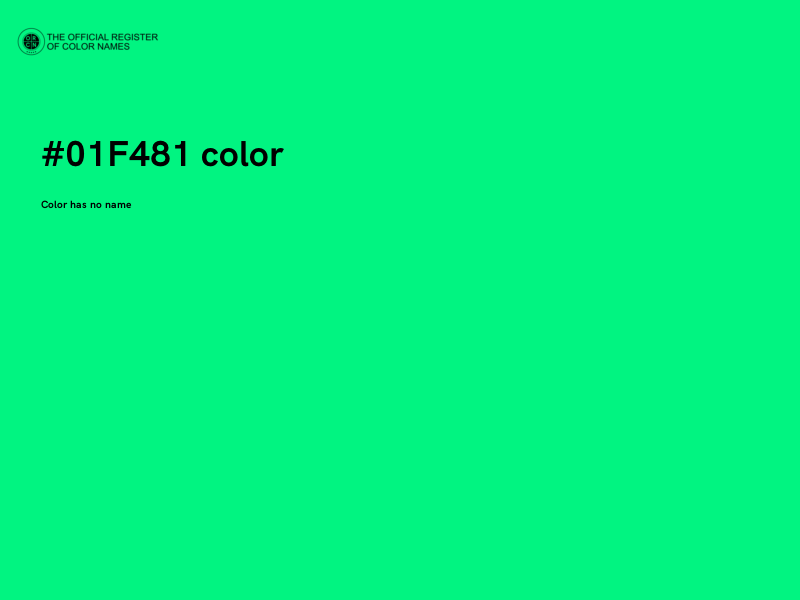 #01F481 color image