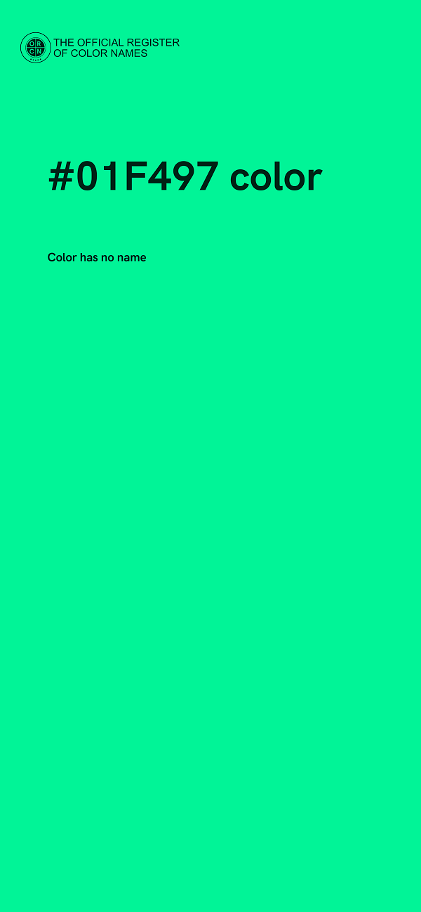 #01F497 color image