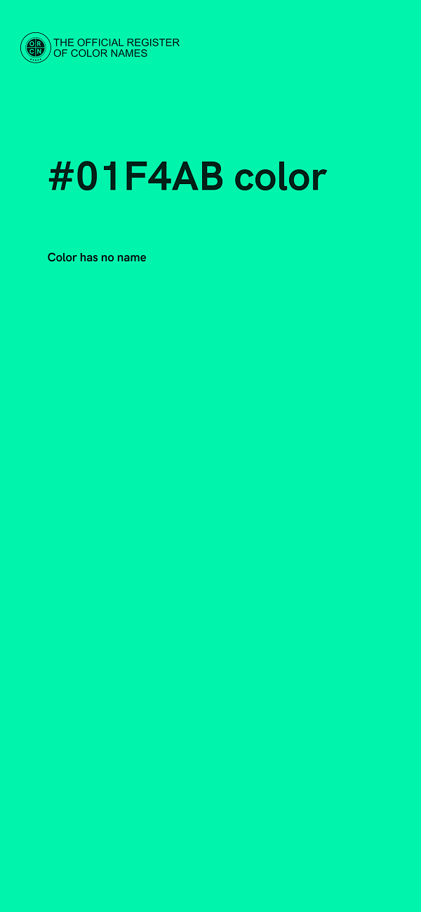 #01F4AB color image