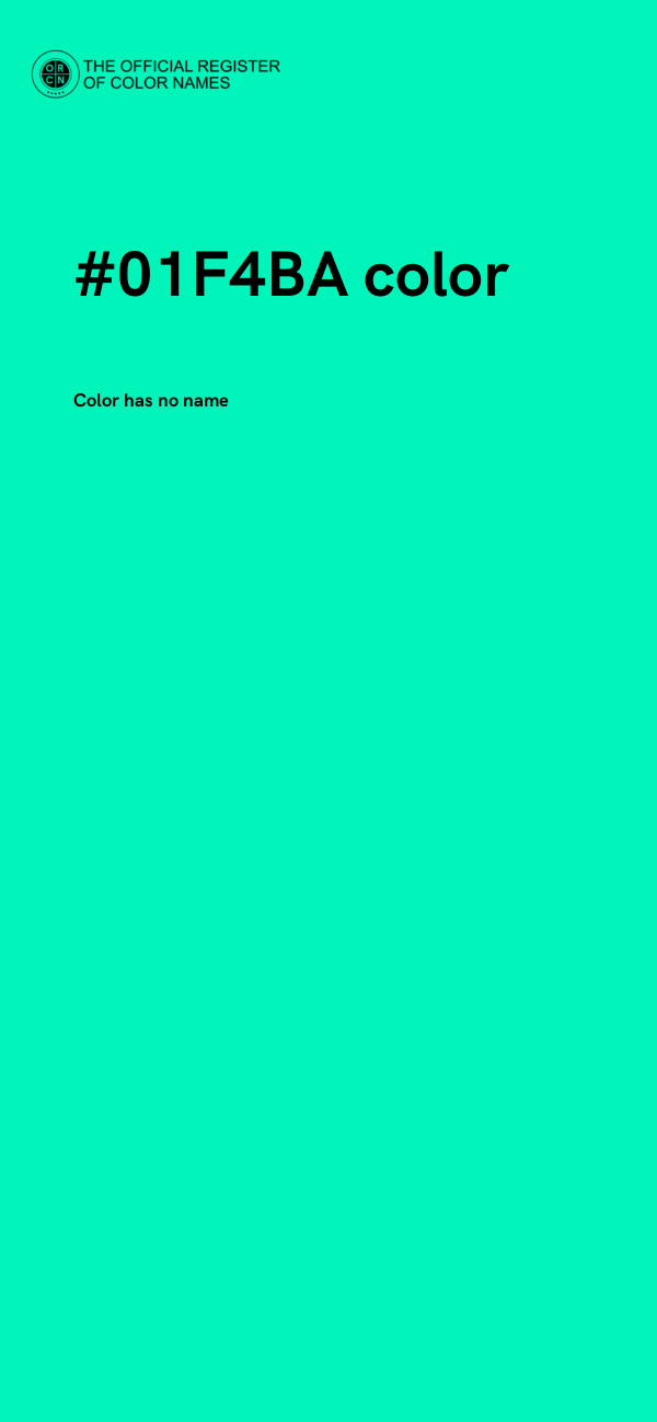 #01F4BA color image