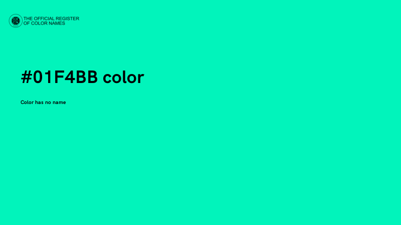 #01F4BB color image