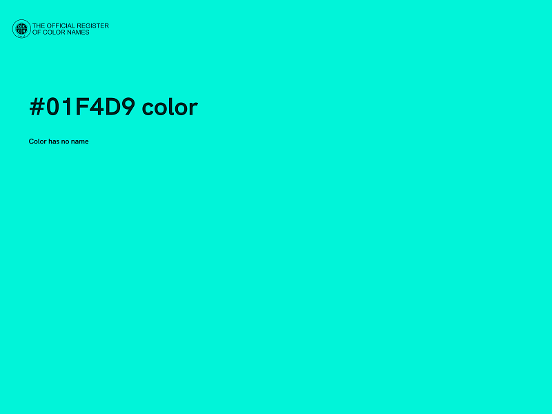 #01F4D9 color image