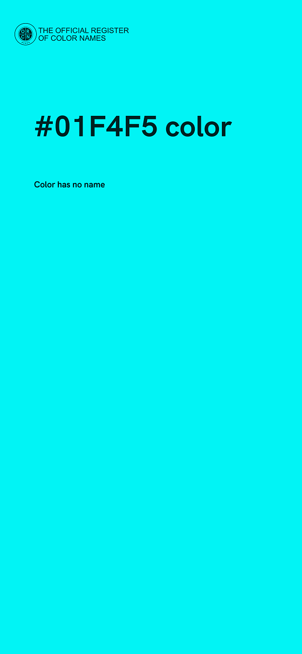 #01F4F5 color image