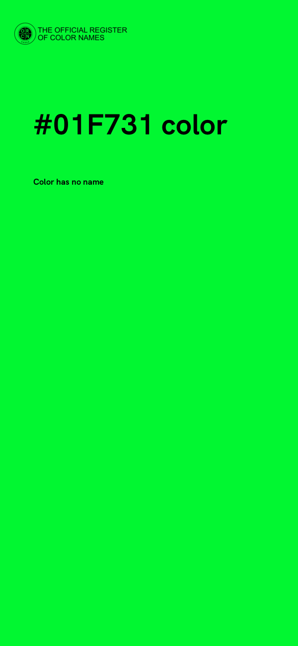#01F731 color image
