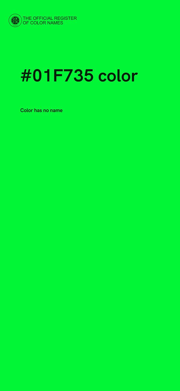 #01F735 color image