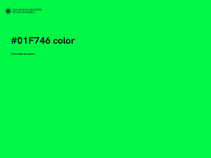 #01F746 color image