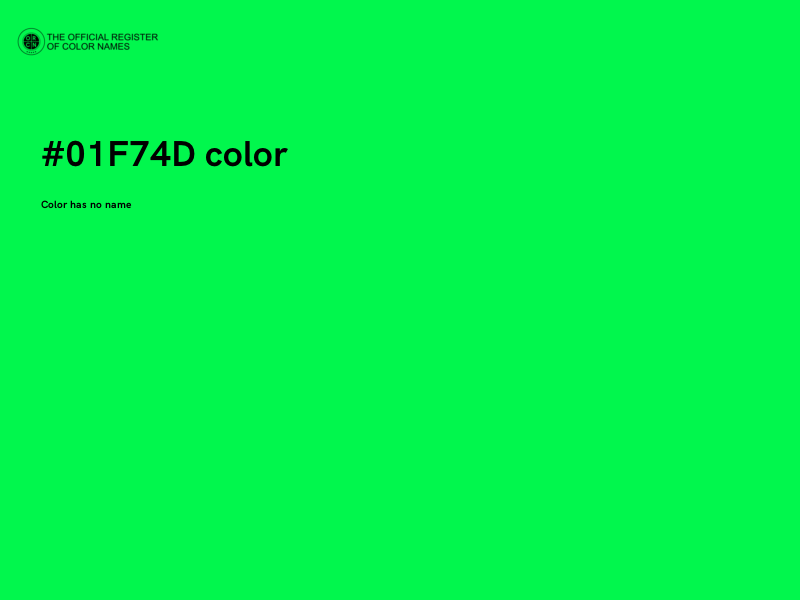 #01F74D color image