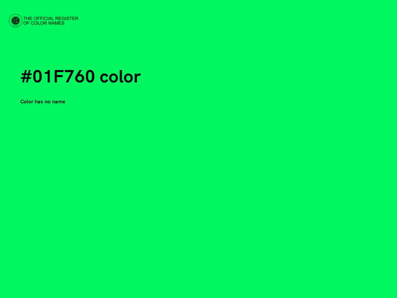 #01F760 color image