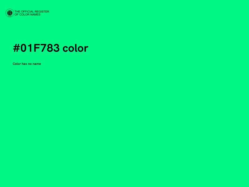 #01F783 color image