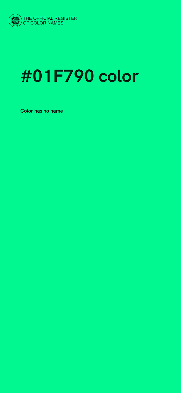 #01F790 color image