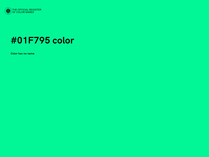 #01F795 color image