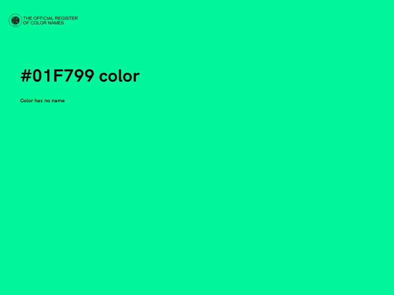 #01F799 color image