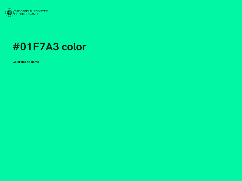 #01F7A3 color image