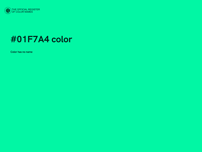 #01F7A4 color image