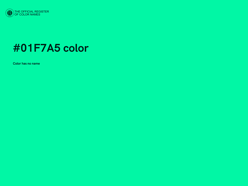 #01F7A5 color image