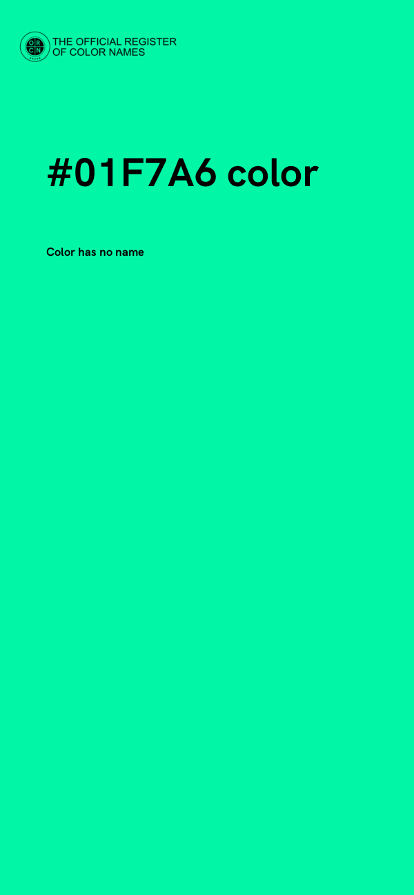 #01F7A6 color image