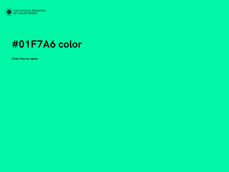 #01F7A6 color image