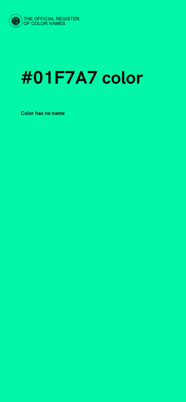 #01F7A7 color image