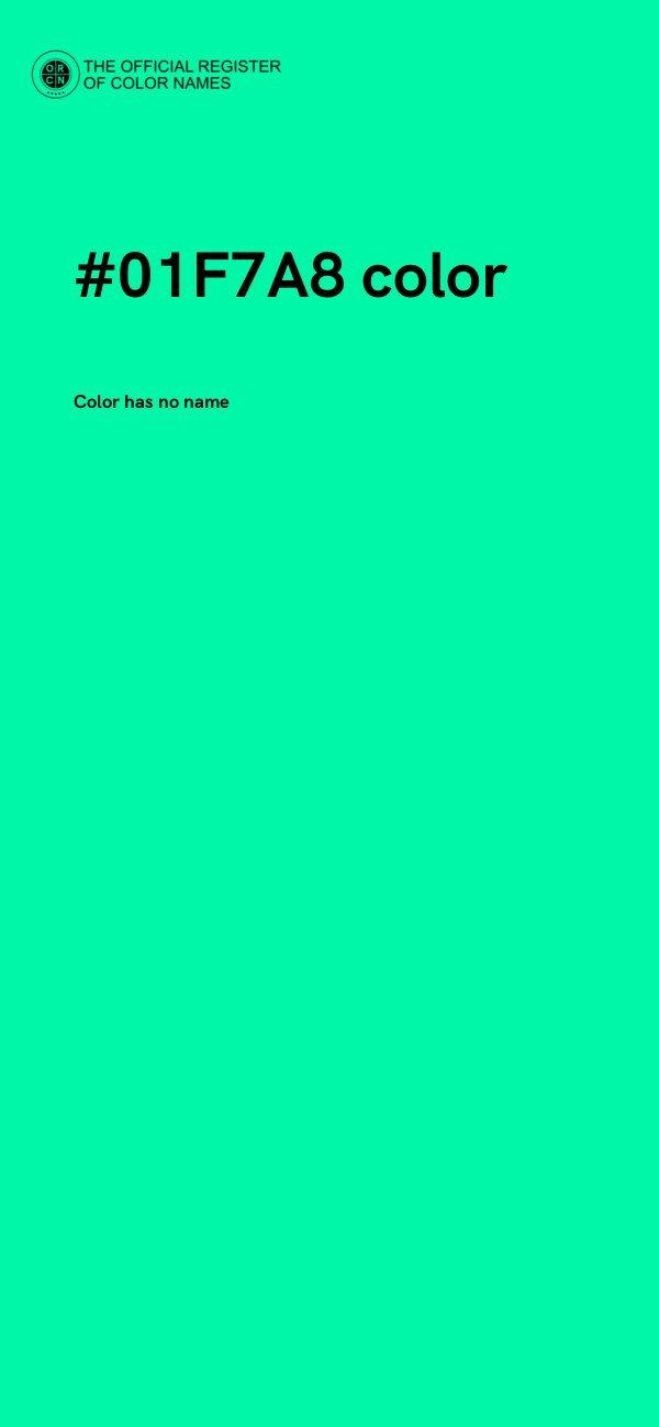 #01F7A8 color image