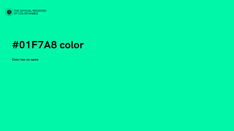 #01F7A8 color image