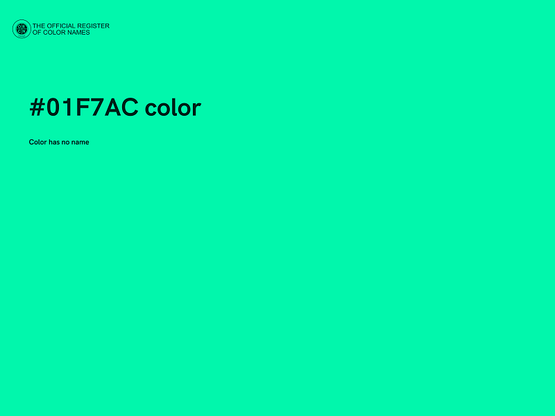 #01F7AC color image