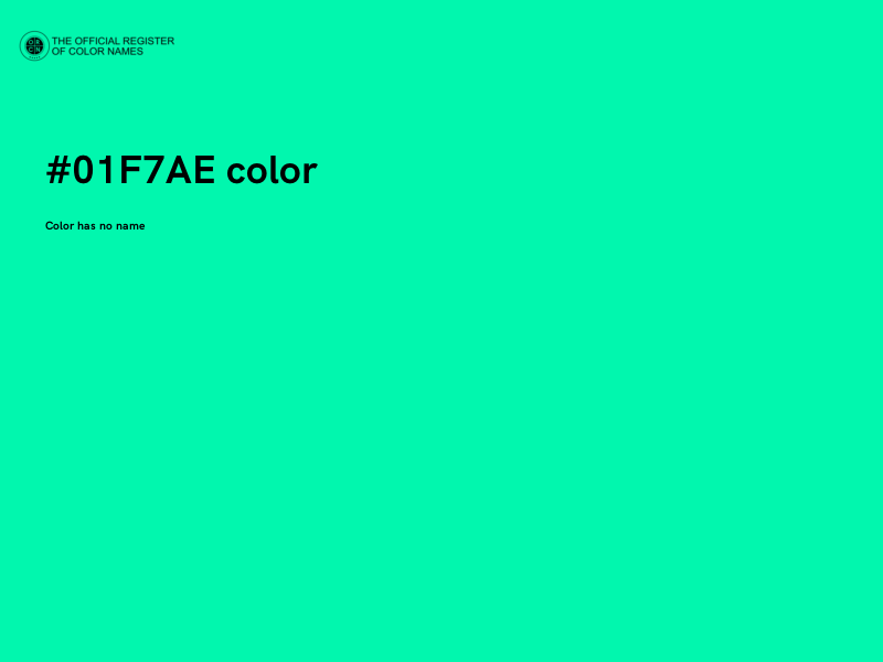 #01F7AE color image