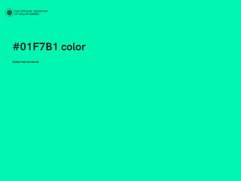 #01F7B1 color image